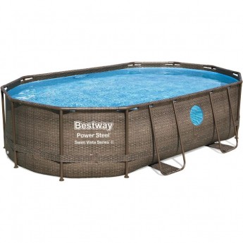 Чаша BESTWAY для каркасного бассейна 488х305х107см "Ротанг"