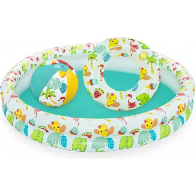 Детский надувной бассейн BESTWAY 122х20см с мячом и кругом 51124 BW