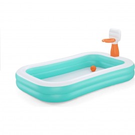 Детский надувной бассейн BESTWAY БАСКЕТБОЛ 54445 251x168x102см с кольцами и мячом, 636 л, от 3 лет