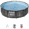 Каркасный бассейн BESTWAY STEEL PRO MAX 366х122см, 10250л, фильтр-насос, лестница 561PZ BW