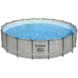 Каркасный бассейн BESTWAY STEEL PRO MAX 5618Y 549х122см, 23062л, фильтр-насос 5678л/ч, лестница, тент