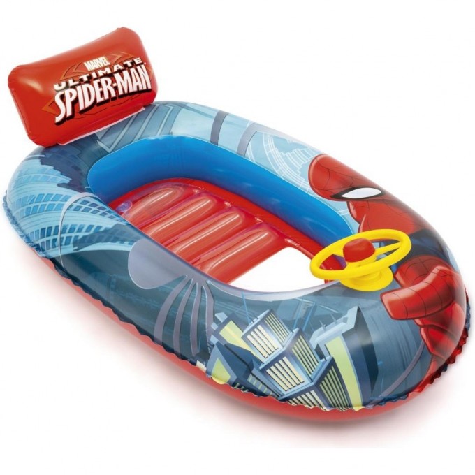 Надувная лодочка BESTWAY SPIDER-MAN 112х71 см, с окошком, 3-6 лет 98009 BW