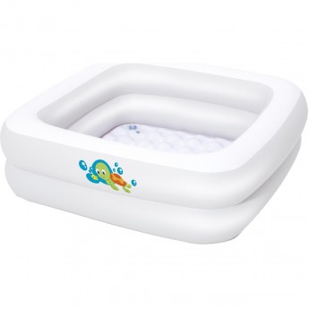 Надувная ванночка для купания BESTWAY 86х86х25см с надувным дном, до 3 лет