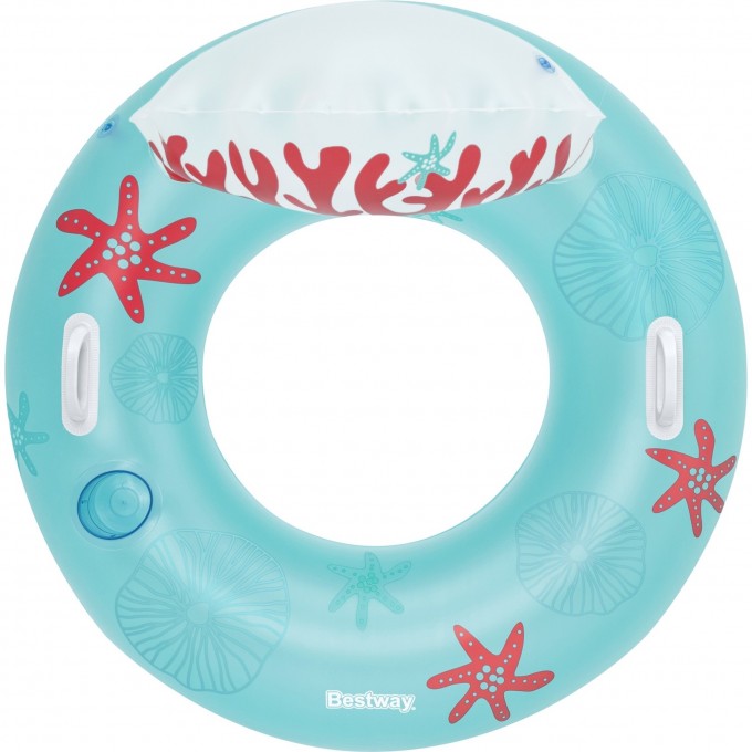 Надувной круг 107x113 см BESTWAY КОРАЛЛОВАЯ РАДОСТЬ 43730 до 100 кг 43730 BW