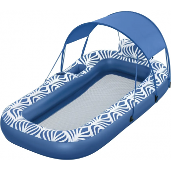 Надувной матрас для плавания 198x112см BESTWAY 43732 с навесом,сеткой, отсеком для хранения и подстаканником