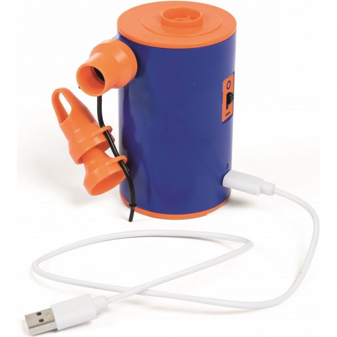 Насос электрический BESTWAY 3.7В на аккумуляторах, с зарядкой от USB, 3 насадки в комплекте 62101 BW